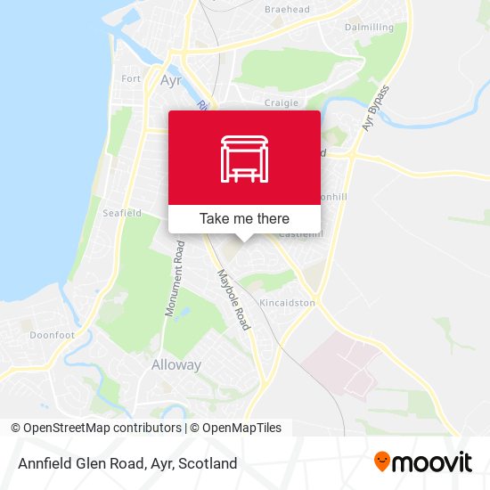 Annfield Glen Road, Ayr map
