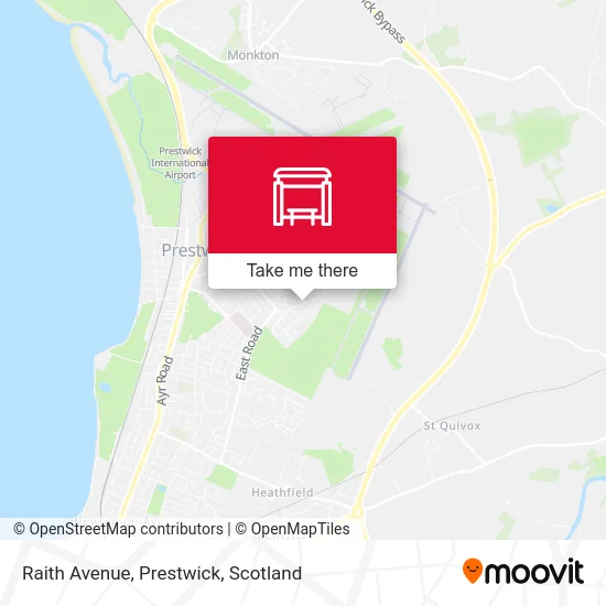 Raith Avenue, Prestwick map