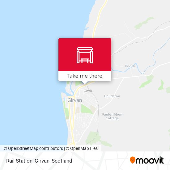 Rail Station, Girvan map