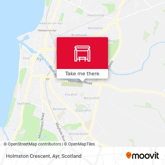 Holmston Crescent, Ayr map
