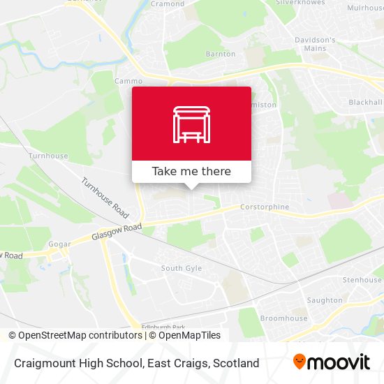 Craigmount High School, East Craigs map