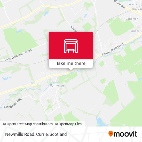 Newmills Road, Currie map