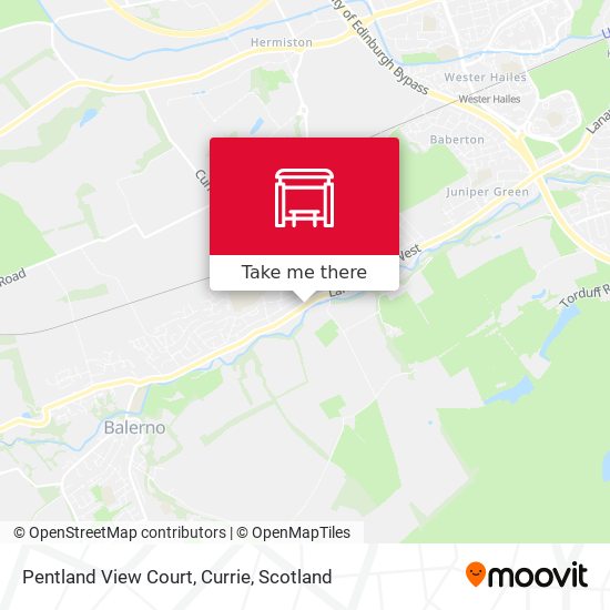 Pentland View Court, Currie map