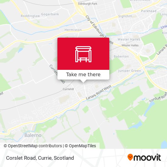 Corslet Road, Currie map