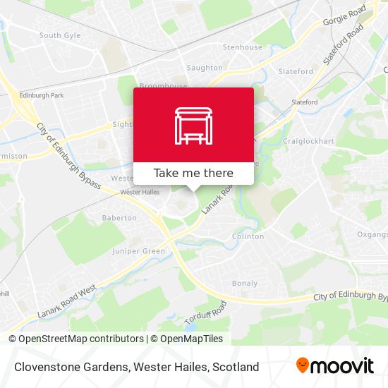 Clovenstone Gardens, Wester Hailes map