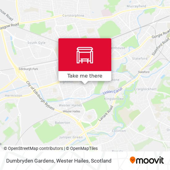 Dumbryden Gardens, Wester Hailes map