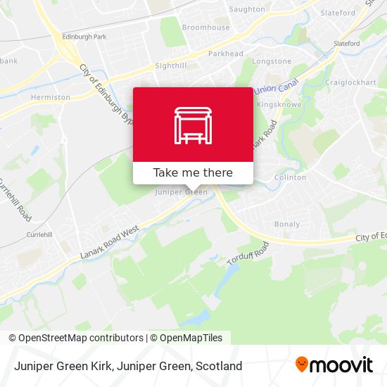 Juniper Green Kirk, Juniper Green map