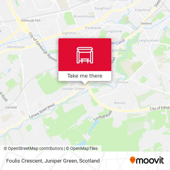 Foulis Crescent, Juniper Green map