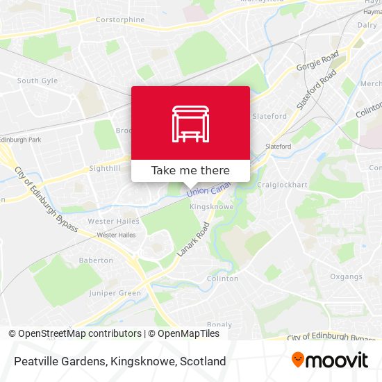 Peatville Gardens, Kingsknowe map