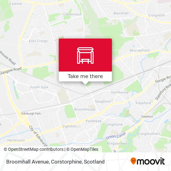 Broomhall Avenue, Corstorphine map
