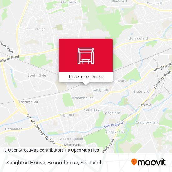 Saughton House, Broomhouse map