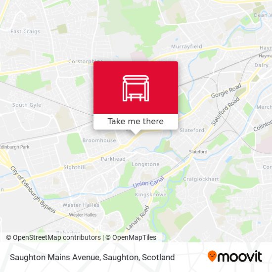 Saughton Mains Avenue, Saughton map