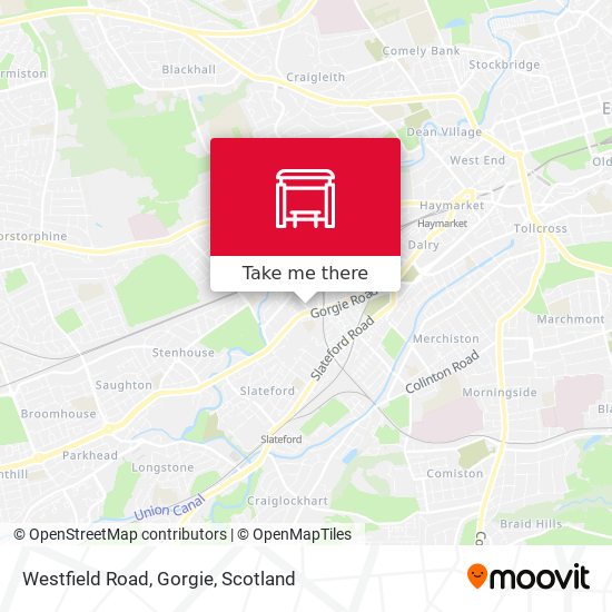 Westfield Road, Gorgie map