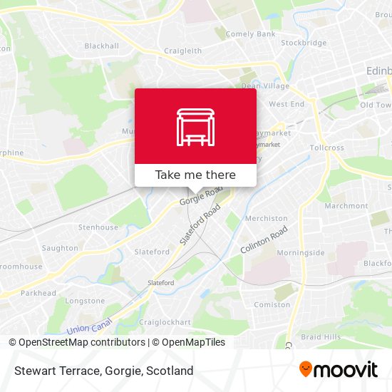 Stewart Terrace, Gorgie map