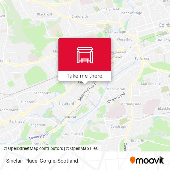 Sinclair Place, Gorgie map