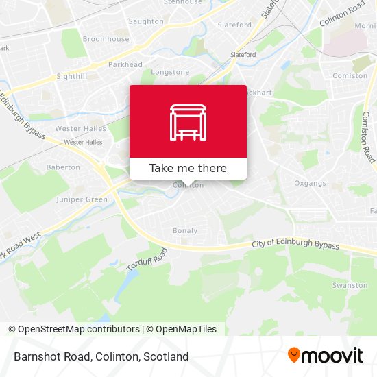 Barnshot Road, Colinton map