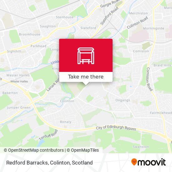 Redford Barracks, Colinton map