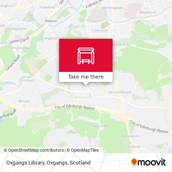 Oxgangs Library, Oxgangs map