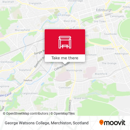 George Watsons College, Merchiston map