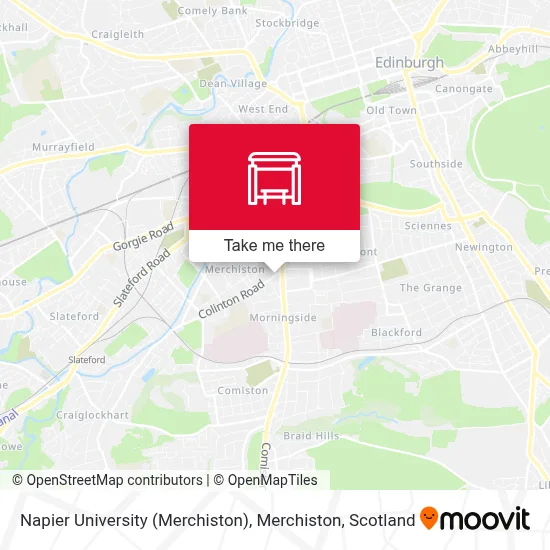 Napier University (Merchiston), Merchiston map