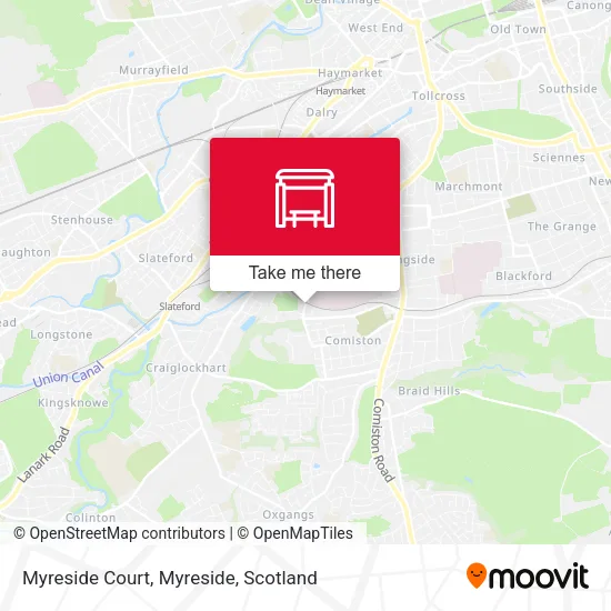 Myreside Court, Myreside map