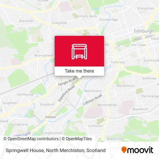 Springwell House, North Merchiston map