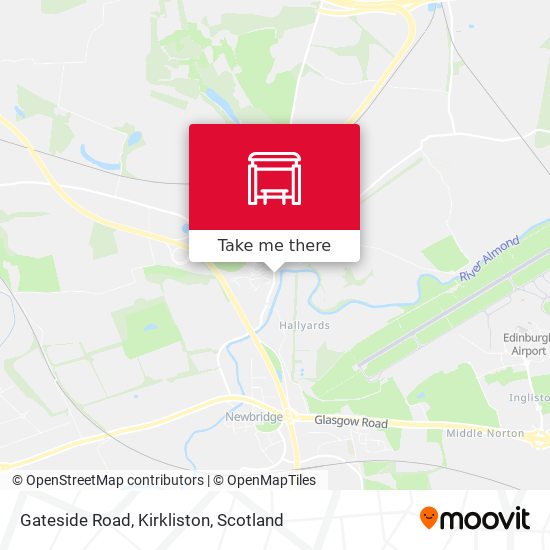 Gateside Road, Kirkliston map