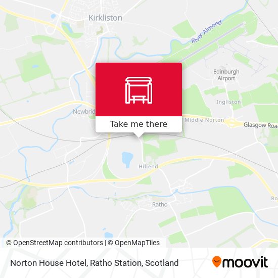 Norton House Hotel, Ratho Station map