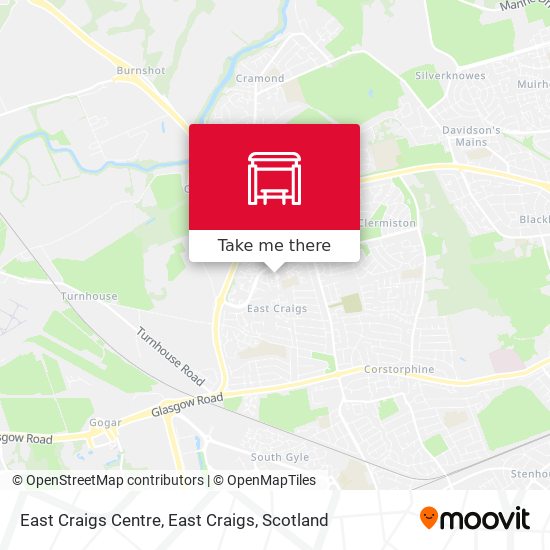 East Craigs Centre, East Craigs map