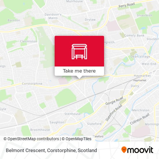 Belmont Crescent, Corstorphine map