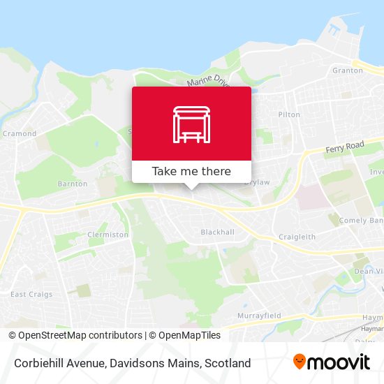 Corbiehill Avenue, Davidsons Mains map