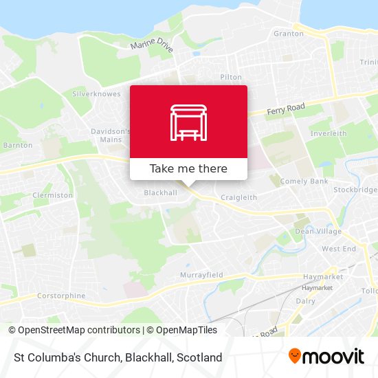 St Columba's Church, Blackhall map