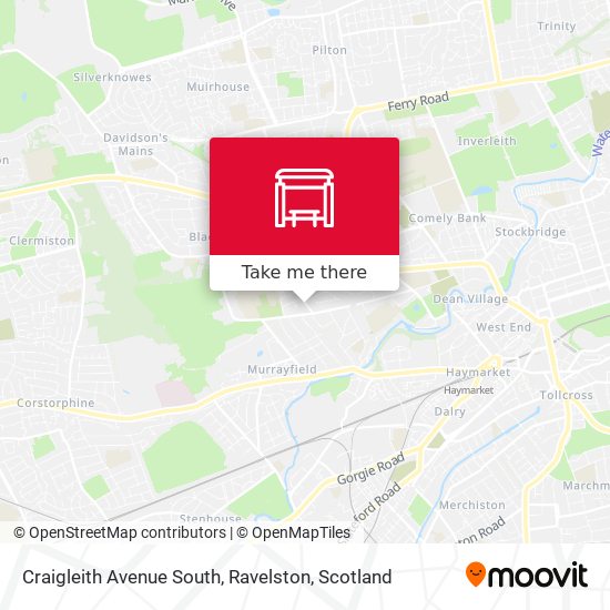 Craigleith Avenue South, Ravelston map