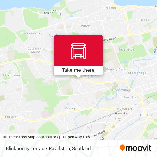 Blinkbonny Terrace, Ravelston map