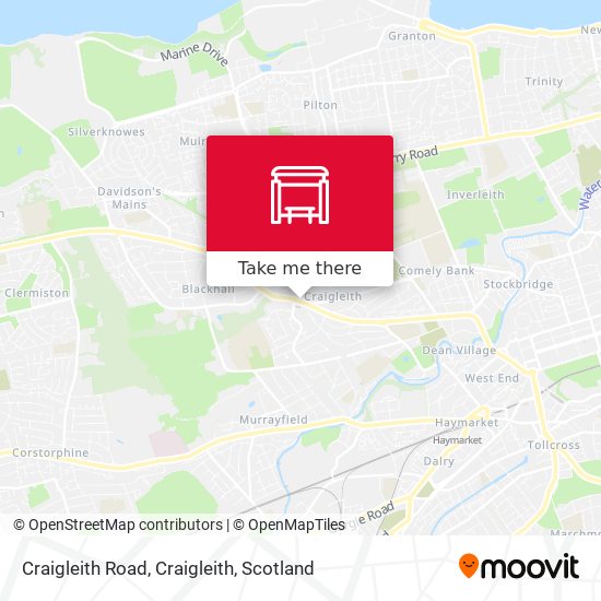 Craigleith Road, Craigleith map