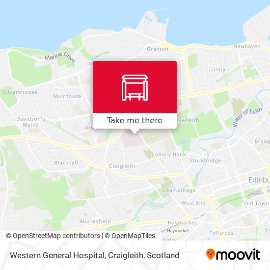 Western General Hospital, Craigleith map