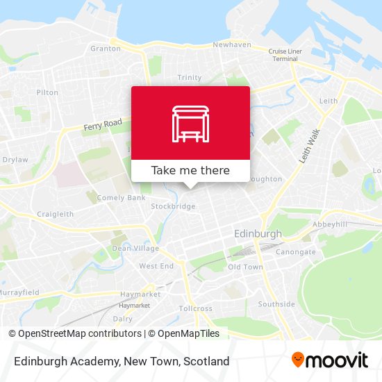 Edinburgh Academy, New Town map