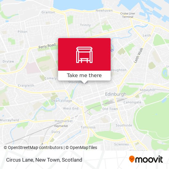 Circus Lane, New Town map
