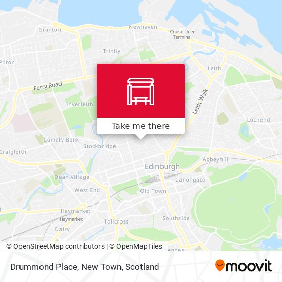 Drummond Place, New Town map