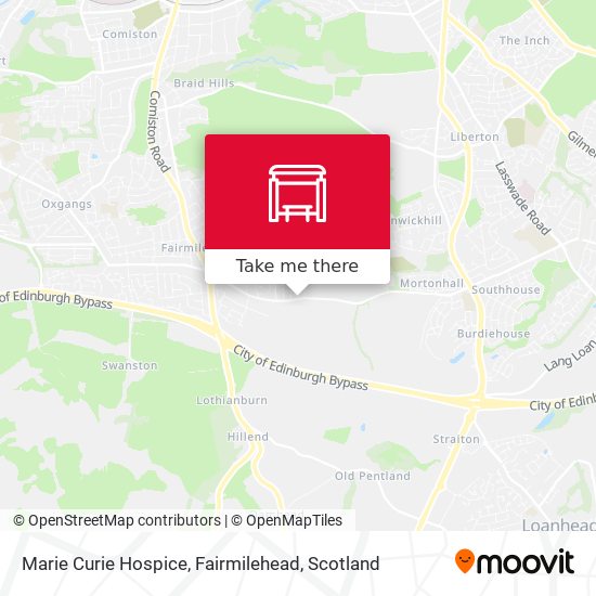 Marie Curie Hospice, Fairmilehead map