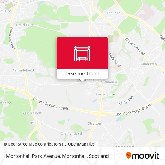 Mortonhall Park Avenue, Mortonhall map