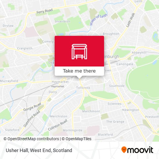 Usher Hall, West End map