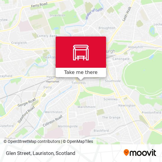 Glen Street, Lauriston map