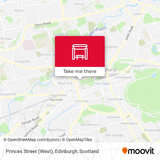 Princes Street (West), Edinburgh map