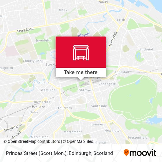 Princes Street (Scott Mon.), Edinburgh map