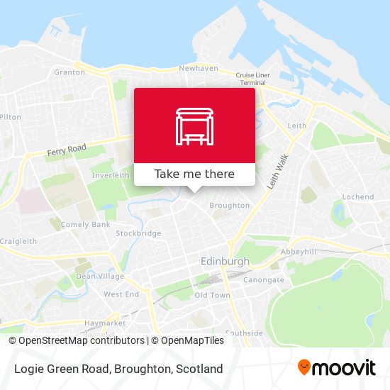 Logie Green Road, Broughton map