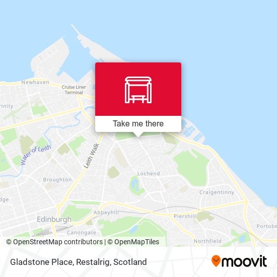 Gladstone Place, Restalrig map