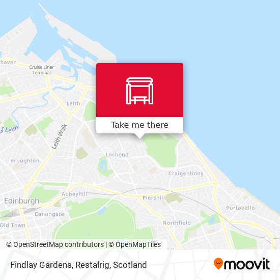 Findlay Gardens, Restalrig map