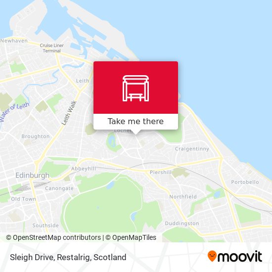 Sleigh Drive, Restalrig map