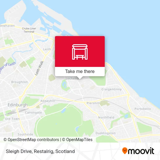 Sleigh Drive, Restalrig map